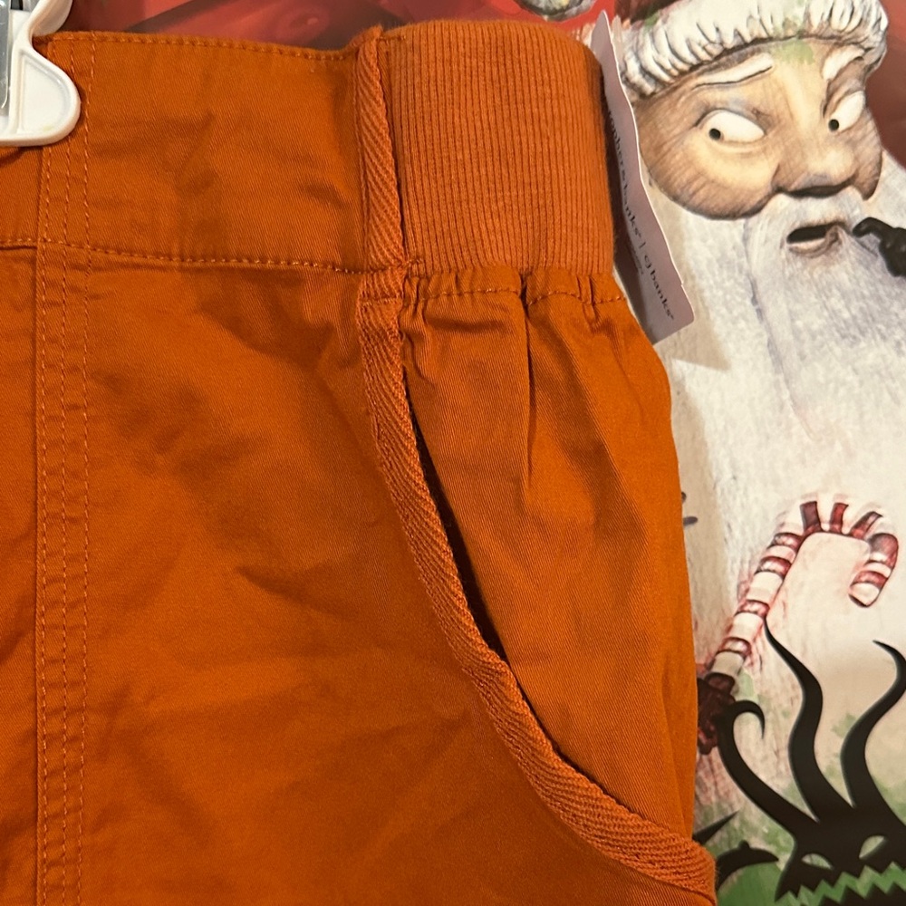 CJ Banks Orange Capris with Pockets - Picture 5 of 8